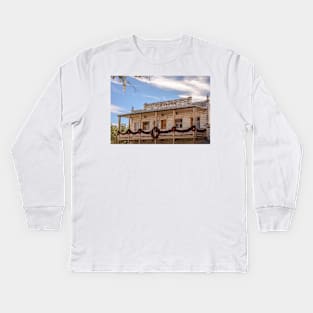 The Schandua Building - Fredericksburg, Texas Kids Long Sleeve T-Shirt